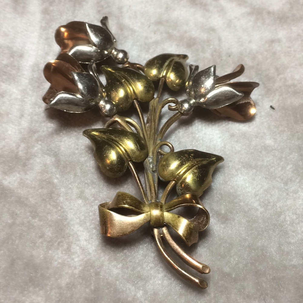 3 Tone Metal Brooch